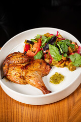 grilled chicken with fresh salad