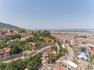 Fototapeta na wymiar Aerial view of the city, Bursa, Turkey