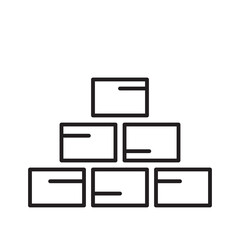 bricks line icon