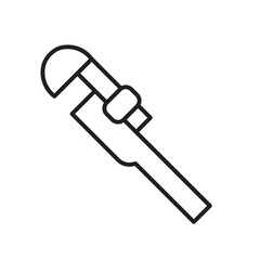 pipe wrench line icon