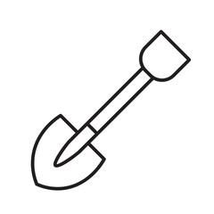 shovel line icon