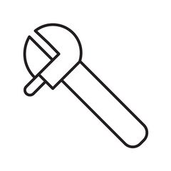 wrench line icon