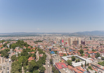 Aerial view of Bursa city, Turkey.