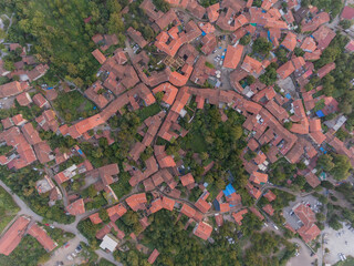 Fototapeta premium Aerial view of the small village in Turkey.