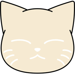 猫の顔のマークのイラスト