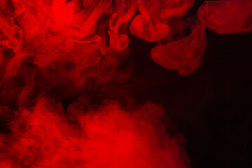 Red steam on a black background.