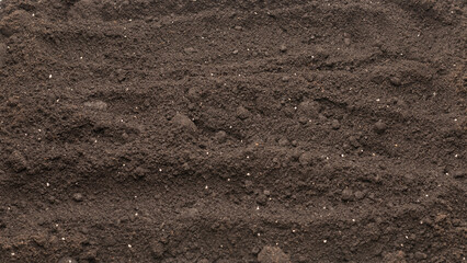 Black land for plant isolated on white background.