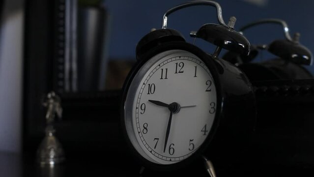 Retro alarm clock in black color - Paris, France

