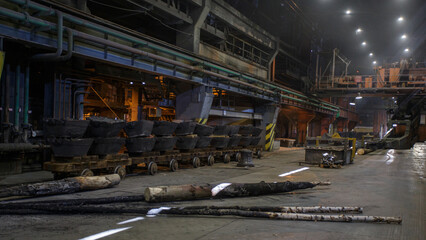 Workshop of big copper foundry.