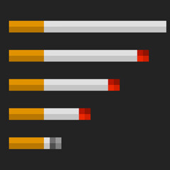 Vector graphic of Cigarattes. Good for Icon, sticker, clipart, game assests, children illustration, etc.