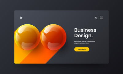 Vivid cover vector design illustration. Amazing realistic balls company identity template.