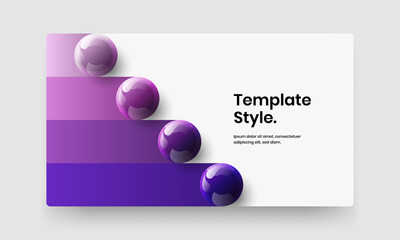 Multicolored realistic balls flyer template. Isolated poster vector design layout.