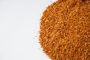 svanetian salt on a white acrylic background