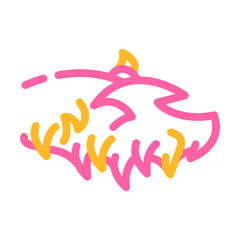 fire wing color icon vector. fire wing sign. isolated symbol illustration