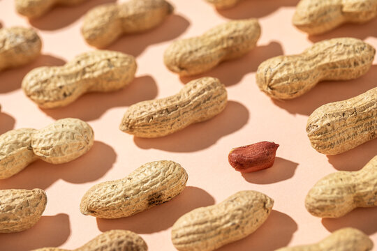 Seamless pattern of shelled peanuts