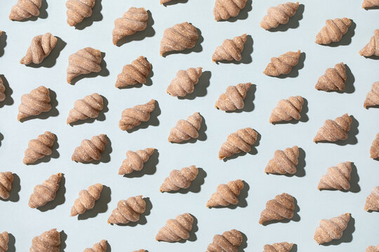 Set of raw conchiglie pasta