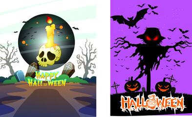 Halloween Scary Horror vector t shirt design 