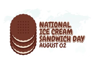 vector graphic of national ice cream sandwich day good for national ice cream sandwich day celebration. flat design. flyer design.flat illustration.