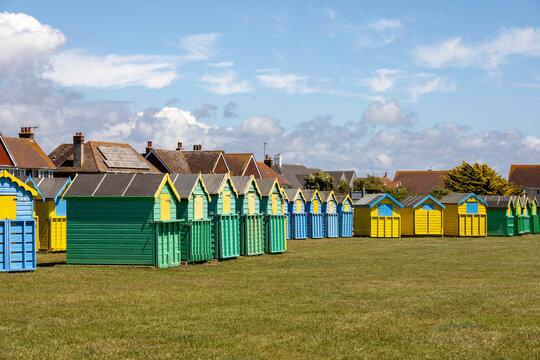 Shades of blue. A day in the british south coast, in Felpham, near brighton.