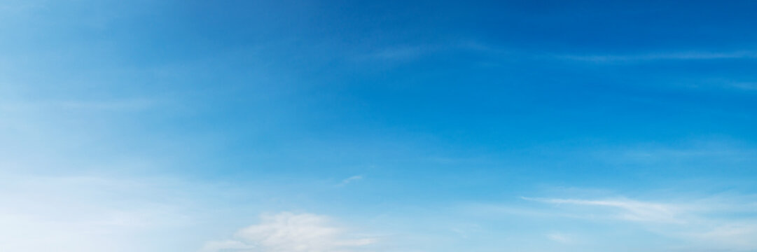 panorama blue sky with white cloud background