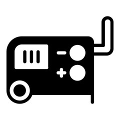 Engine Driven Welder Generators with terminals Concept, Portable Machine Vector Icon Design, Arc welding equipment and Metal Work Symbol, Construction and Industrial manufacturing Sign, 