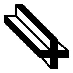 Welded Steel Beam Bar X Shape Concept Vector Icon Design, Arc welding equipment and Metal Work Symbol, Construction and Industrial manufacturing Sign