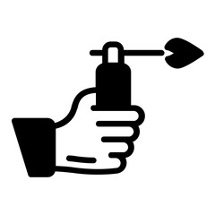 Ignition Butane Gas Fire Torch Concept, Welder Holding Mig gun Vector Icon Design, Arc welding equipment and Metal Work Symbol, Construction and Industrial manufacturing Sign, 