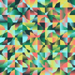 Bizarre Gradient Vector Seamless Pattern Graphics With Abstract Geometric Shapes And Geometry Forms