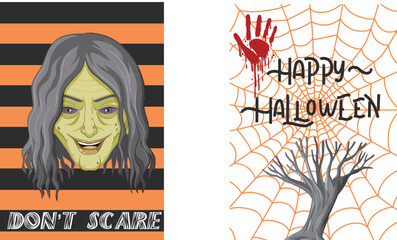 Halloween Scary Horror vector t shirt design 