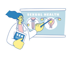 School Sexuality Education Program. Schools lesson on Safe Sex teens