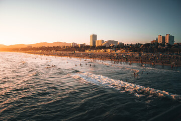 Santa Monica, CA at sunset