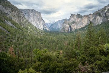 Fototapeta premium Tunnel View at Yosemite National Park, California, USA