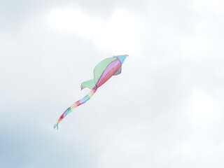 summer sun sky clouds flying kite