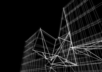 Modern architecture 3d rendering