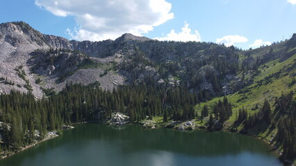 Naklejka na ściany i meble Lake in an Alpine Meadow