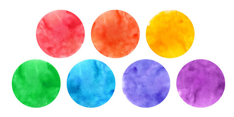 Illustration of colorful watercolor circles