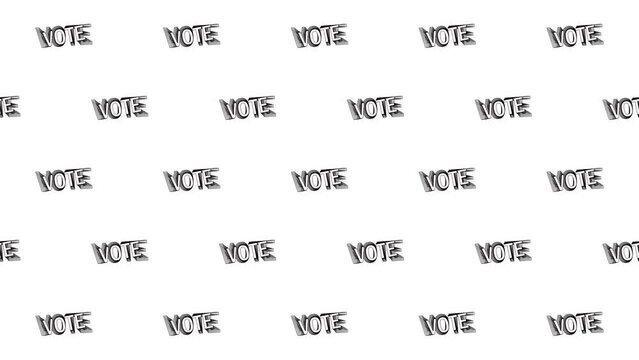 Vote kinetic Typography Animation, Black Pattern Echo Motion