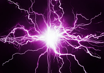 Purple Plasma Pure Energy and Force Electical Power