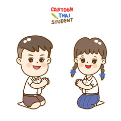 Cartoon offerings to monk.