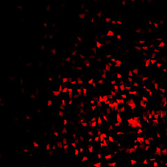 Czerwone konfetti na czarnym tle - obrazy, fototapety, plakaty
