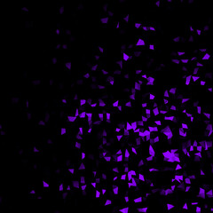 Violet confetti on black background - obrazy, fototapety, plakaty