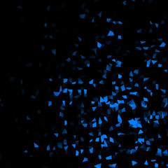 Niebieskie konfetti na czarnym tle - obrazy, fototapety, plakaty
