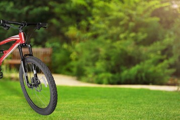 beautiful landscape with Bicycle at sunrise, world bicycle day,