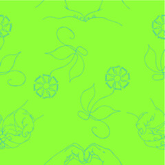 Seamless vector pattern with abstract colors and hands. Hand-drawn floral wallpaper background