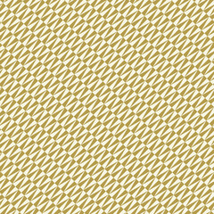 Geometric vector pattern with diagomnal golden and white triangles. Geometric modern ornament. Seamless abstract background
