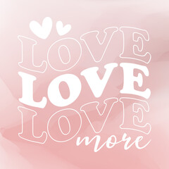 Love More Illustration Clip Art Design Shape. Soft Heart Silhouette Icon Vector.