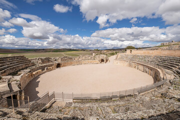 Anfiteatro de Segóbriga, parque arqueológico de Segóbriga, Saelices, Cuenca, Castilla-La Mancha,...