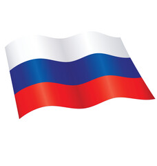 flying russian flag of russia