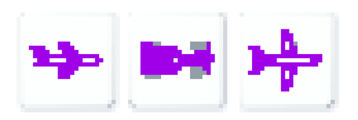 Set line Plane, and Formula race car icon. Vector