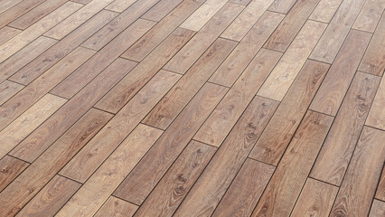 Luxurious wood floor of maple lumber, diagonal design with grains and ring pattern in one parquet